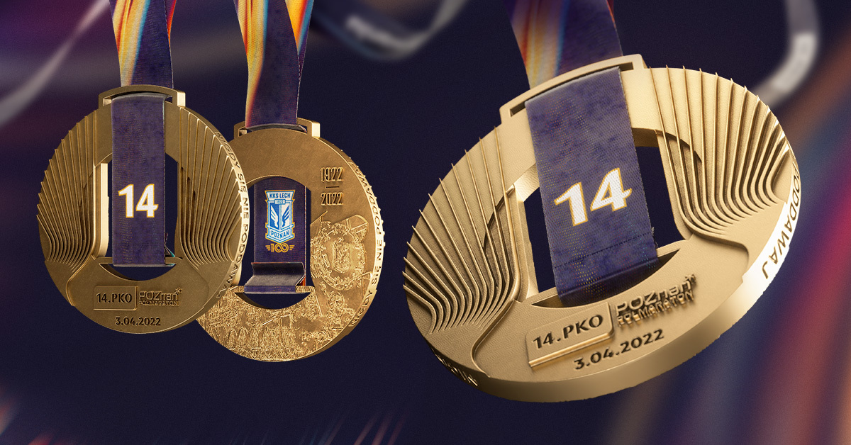 Medal 14. PKO Poznań Półmaratonu dedykowany jest 100-leciu klubu KKS Lech Poznań
