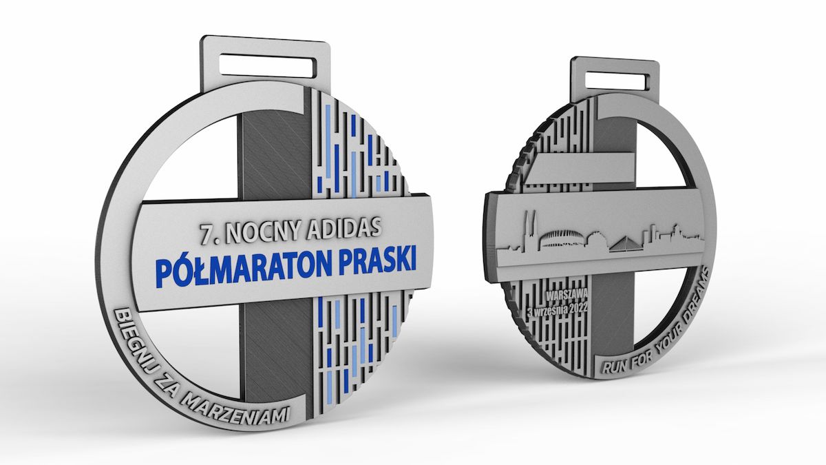 Medal Nocnego adidas Półmaratonu Praskiego.