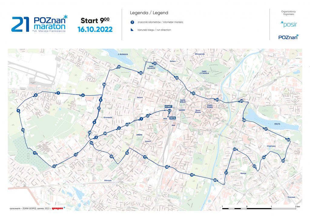 Trasa 21. Poznań Maratonu