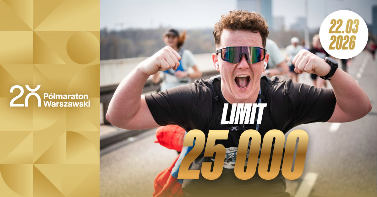 Rekordowe zainteresowanie 20. Półmaratonem Warszawskim. Organizatorzy zwiększają limit do 25 tysięcy miejsc